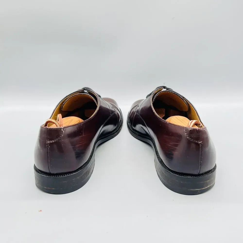 Cole Haan Shoes Mens 9 Brown Leather Cap Toe Derby Oxford Dress Classic Vintage